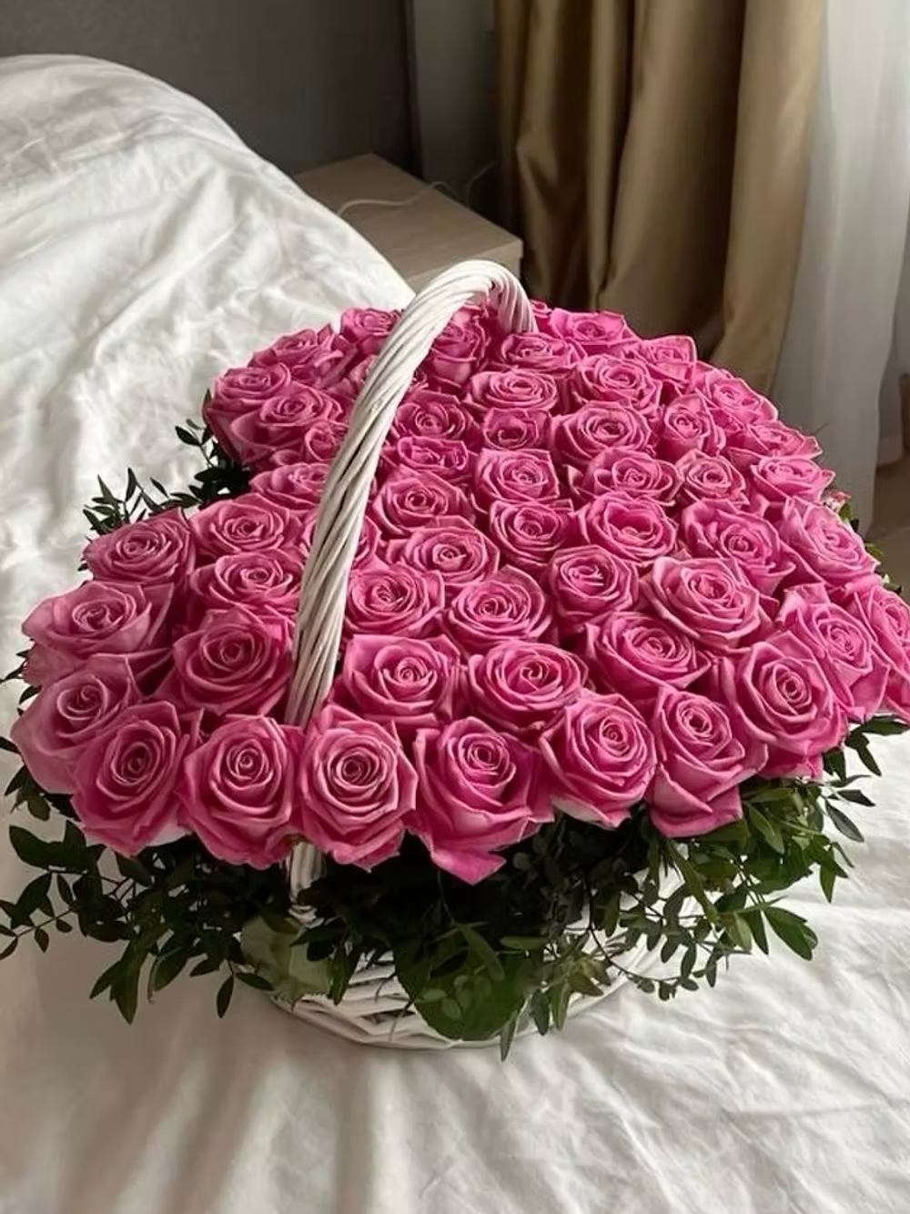 Heart  Basket "Giselle" 50 roses