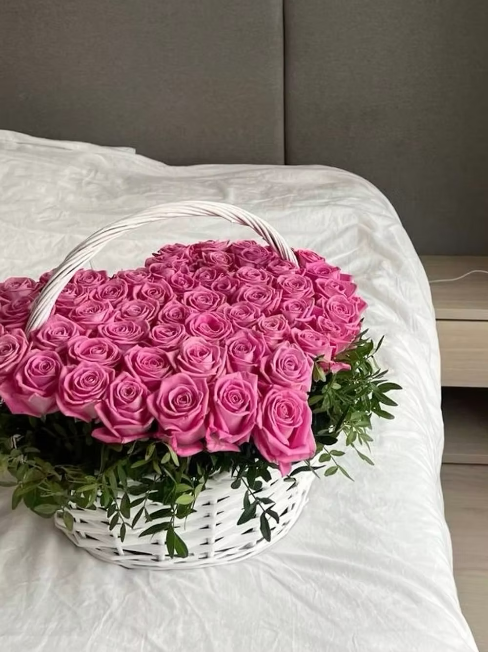 Heart  Basket "Giselle" 50 roses