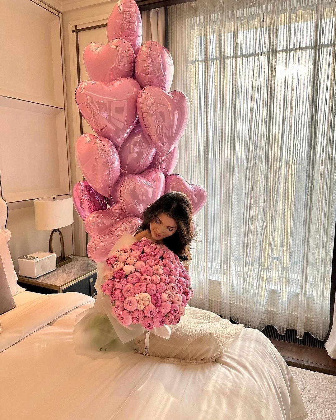 Peonies + Balloons Surprise