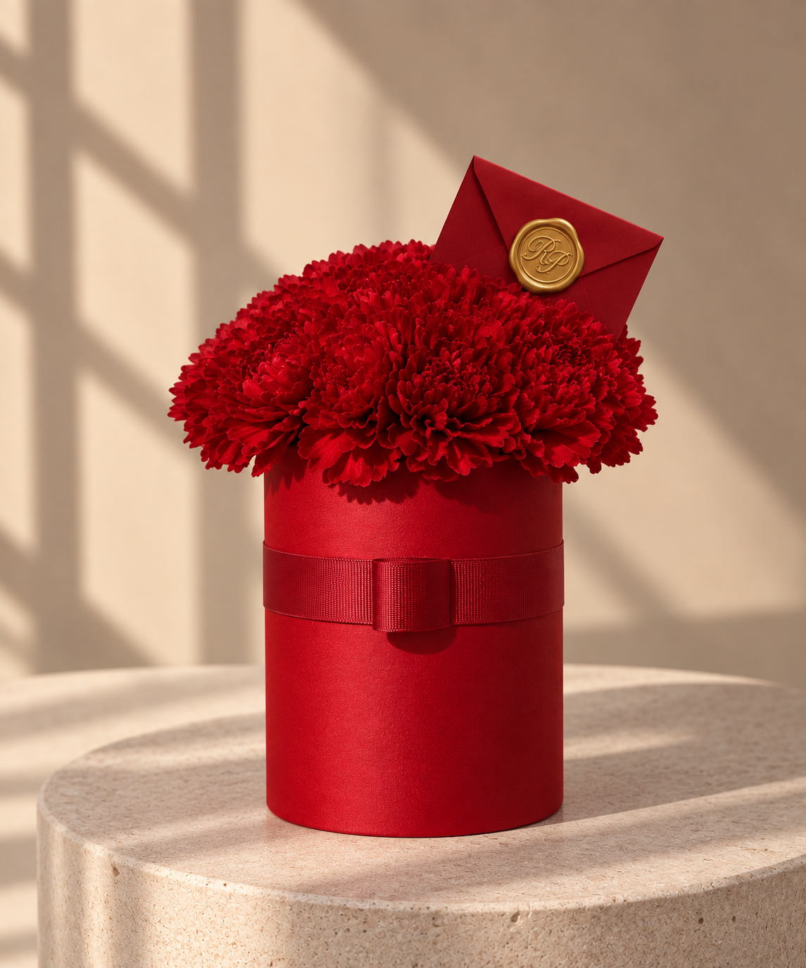 "Velours Rouge" Chrysanthemum Box S