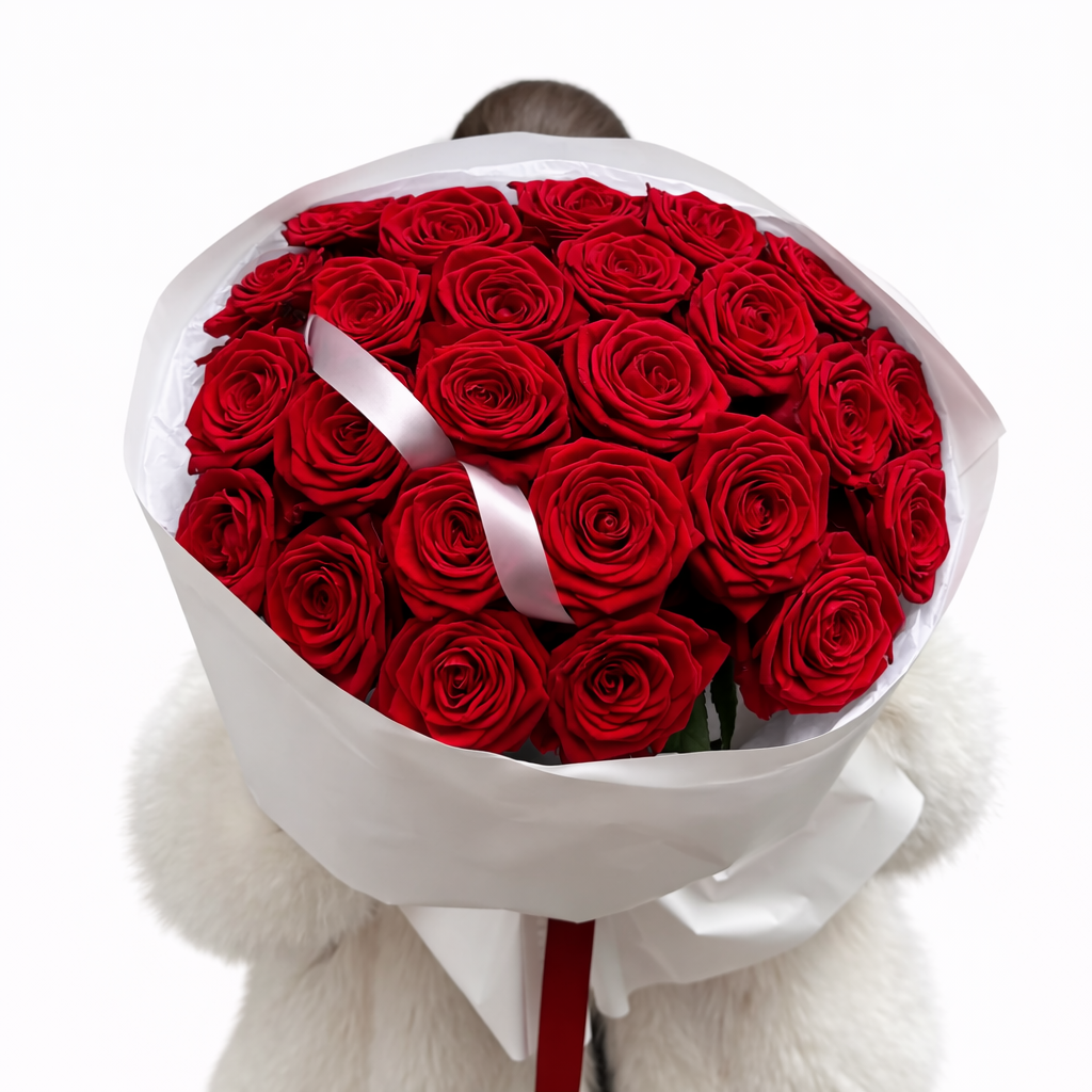 25 Premium Red Roses Bouquet