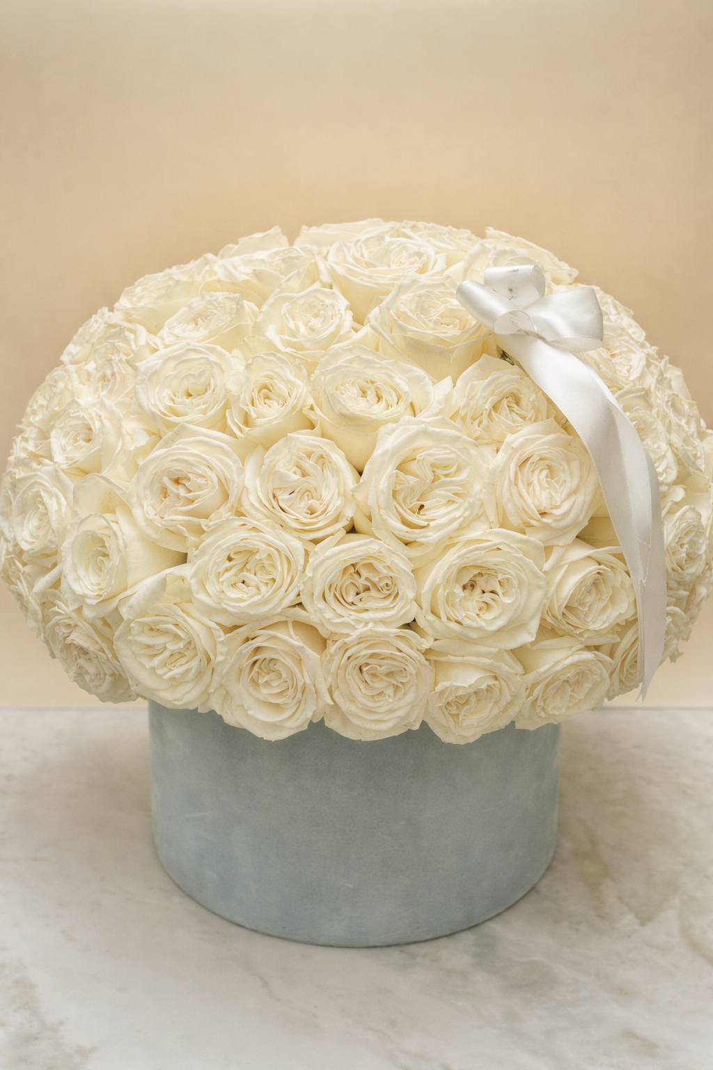 Luxury 70 White Roses Arrangement