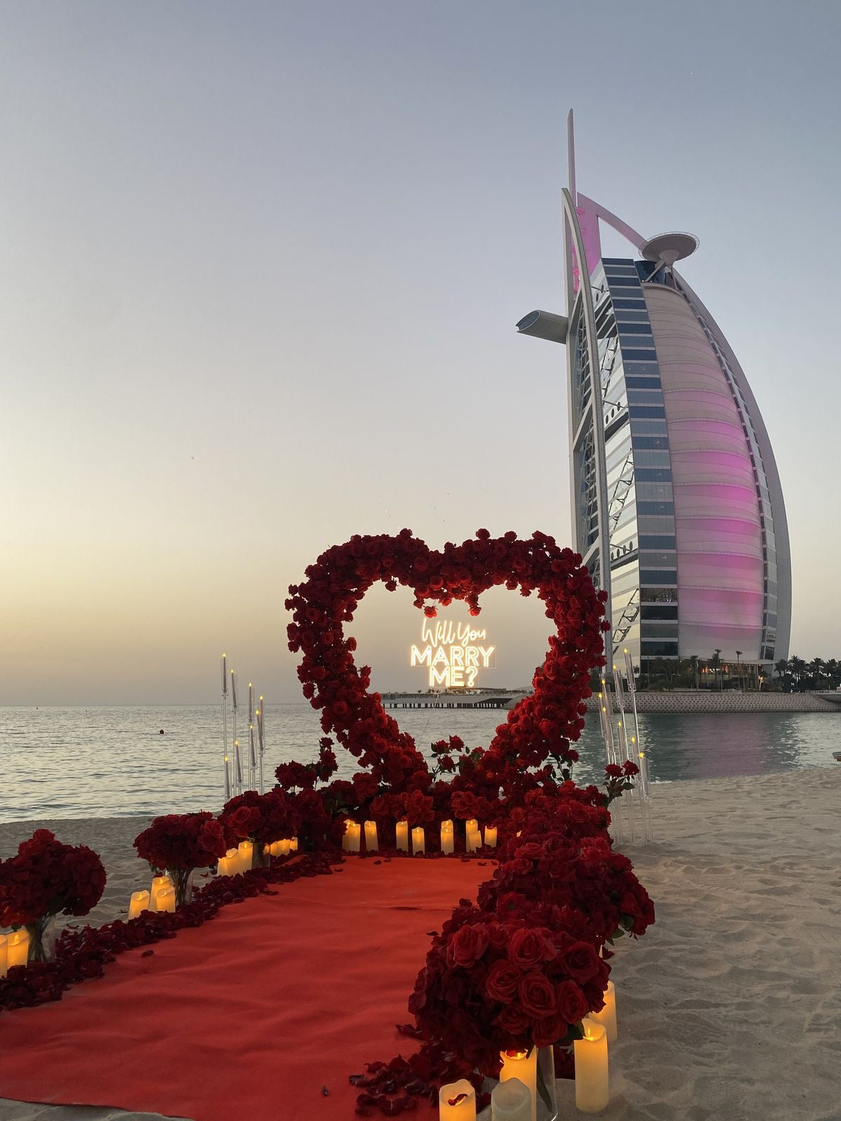 Marriage Proposal in Red Color