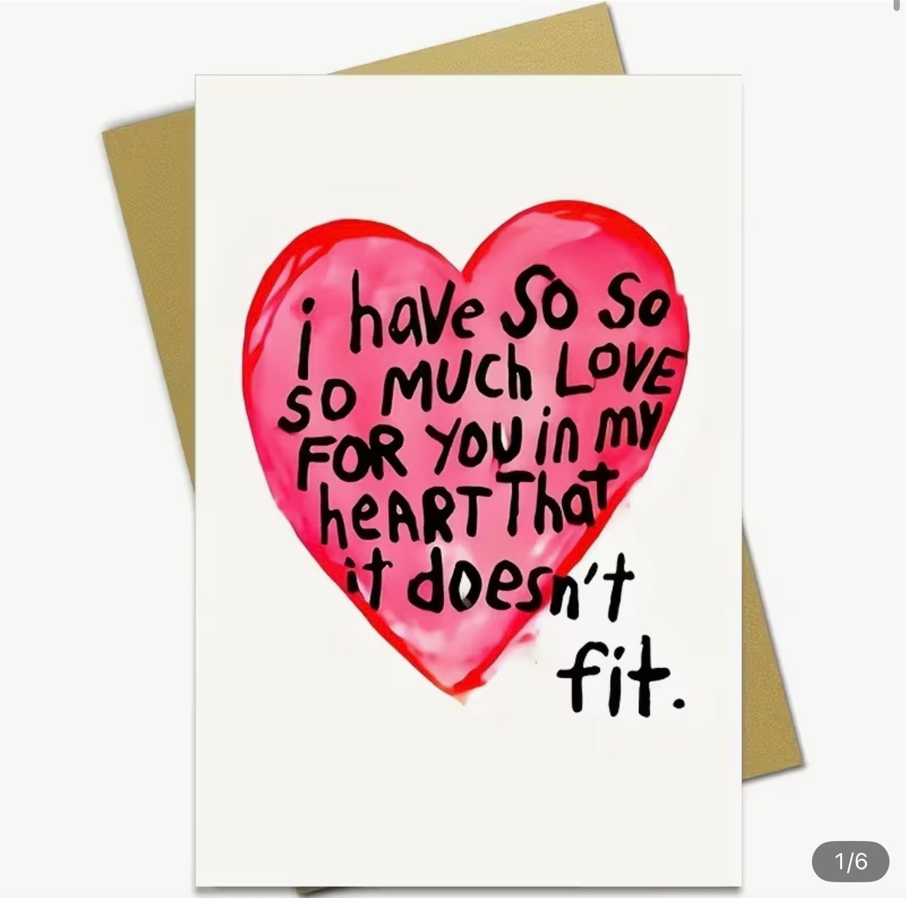 "So much Love for" you postcard