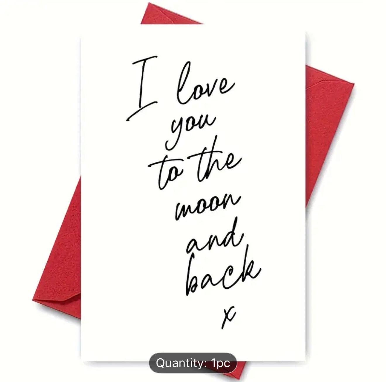 "I Love you to the moon and back" postcard