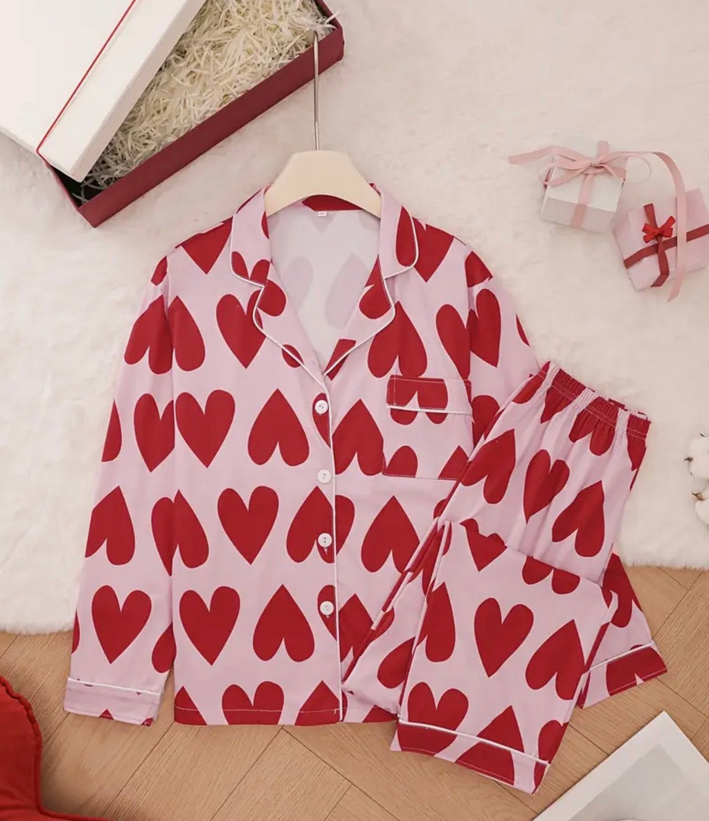 Valentines' Day Silk Pijama size M-L